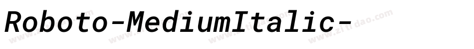Roboto-MediumItalic字体转换