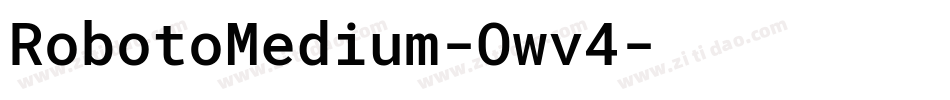 RobotoMedium-Owv4字体转换