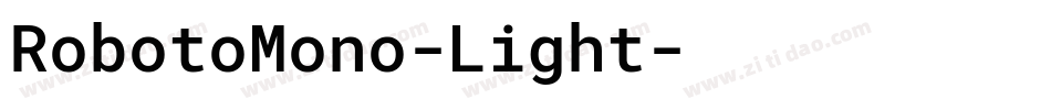 RobotoMono-Light字体转换