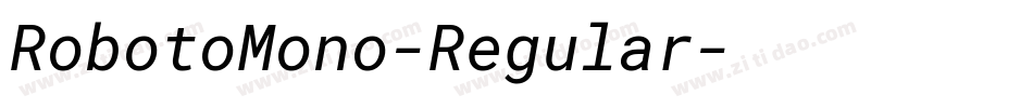 RobotoMono-Regular字体转换