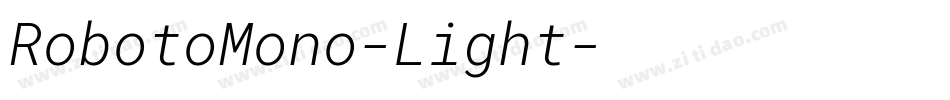 RobotoMono-Light字体转换