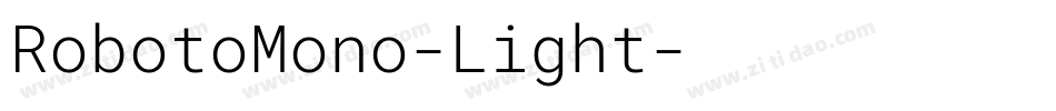 RobotoMono-Light字体转换
