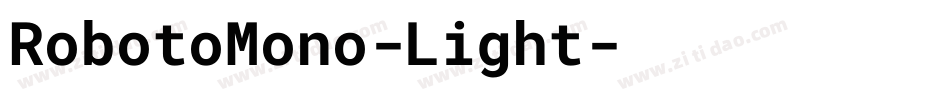 RobotoMono-Light字体转换