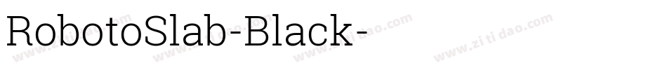RobotoSlab-Black字体转换
