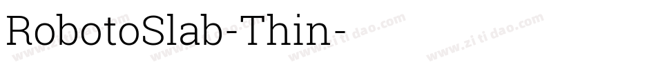 RobotoSlab-Thin字体转换