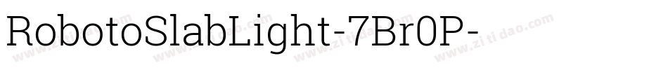 RobotoSlabLight-7Br0P字体转换