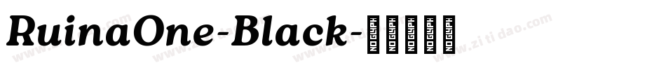 RuinaOne-Black字体转换