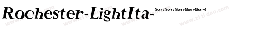 Rochester-LightIta字体转换