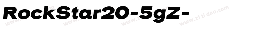 RockStar20-5gZ字体转换