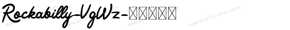 Rockabilly-VgWz字体转换