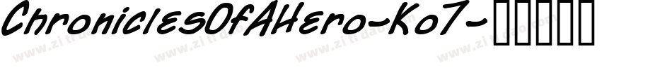 ChroniclesOfAHero-Ko7字体转换