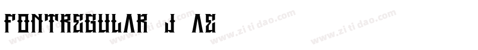 FontRegular-J0AE字体转换
