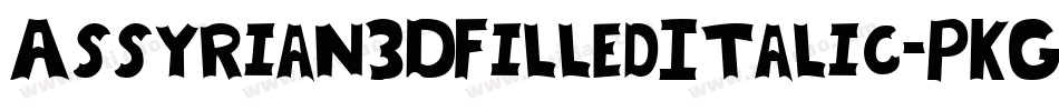 Assyrian3DFilledItalic-PKGLE字体转换