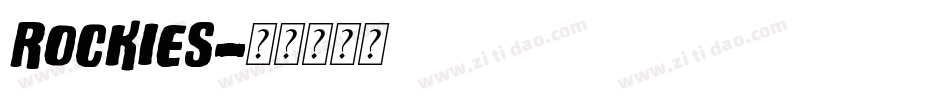 Rockies字体转换