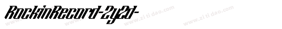 RockinRecord-2y2d字体转换