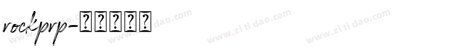 rockprp字体转换
