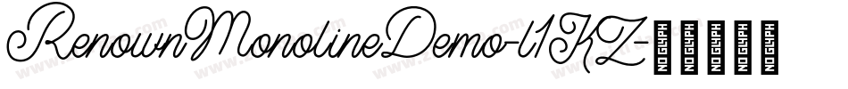 RenownMonolineDemo-l1KZ字体转换