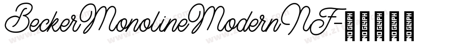 BeckerMonolineModernNF字体转换