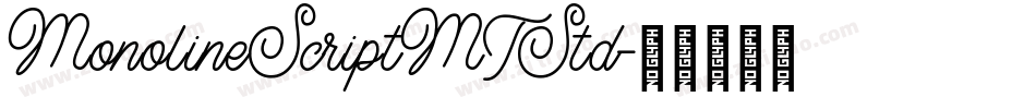 MonolineScriptMTStd字体转换