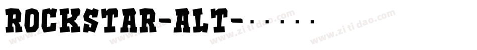 Rockstar-alt字体转换