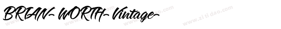 BRIAN-WORTH-Vintage字体转换
