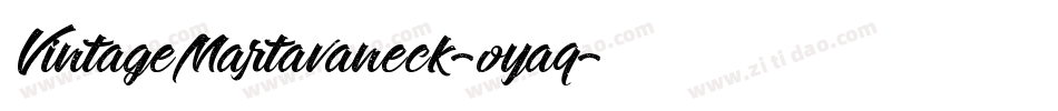 VintageMartavaneck-oyaq字体转换