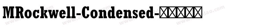MRockwell-Condensed字体转换
