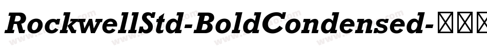 RockwellStd-BoldCondensed字体转换
