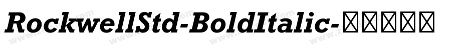 RockwellStd-BoldItalic字体转换