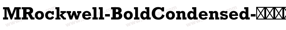 MRockwell-BoldCondensed字体转换