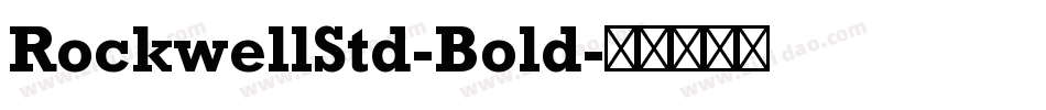 RockwellStd-Bold字体转换