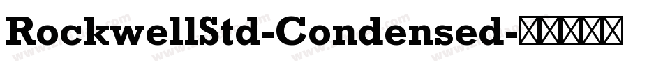 RockwellStd-Condensed字体转换