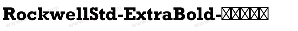 RockwellStd-ExtraBold字体转换