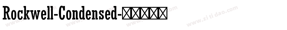 Rockwell-Condensed字体转换