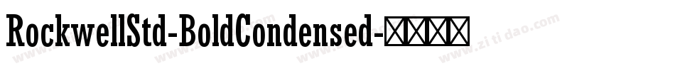 RockwellStd-BoldCondensed字体转换