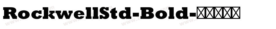RockwellStd-Bold字体转换