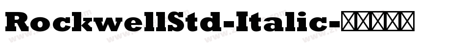 RockwellStd-Italic字体转换