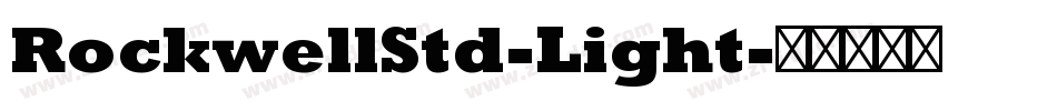 RockwellStd-Light字体转换