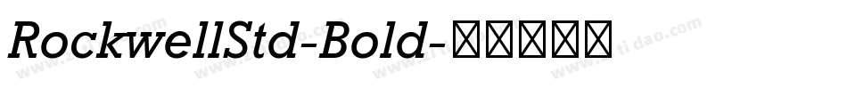 RockwellStd-Bold字体转换