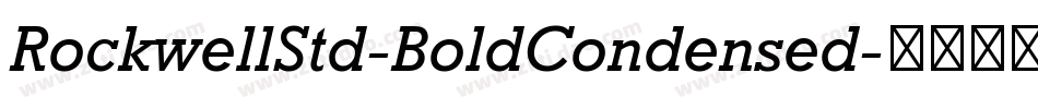 RockwellStd-BoldCondensed字体转换
