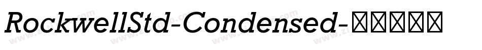 RockwellStd-Condensed字体转换