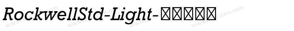 RockwellStd-Light字体转换