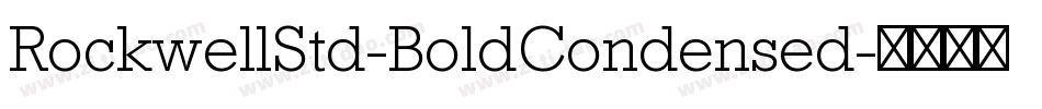 RockwellStd-BoldCondensed字体转换
