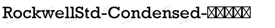 RockwellStd-Condensed字体转换