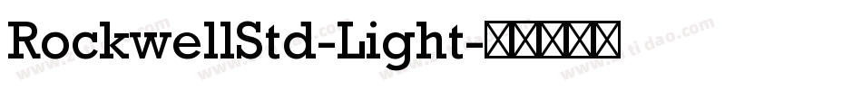 RockwellStd-Light字体转换