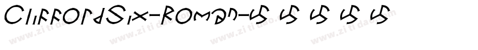 CliffordSix-Roman字体转换