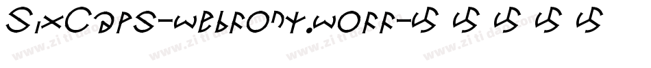 SixCaps-webfont.woff字体转换