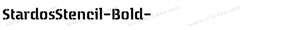 StardosStencil-Bold字体转换