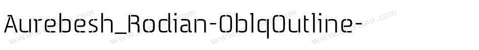 Aurebesh_Rodian-OblqOutline字体转换