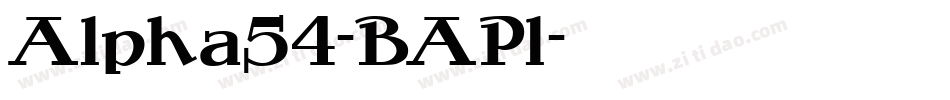 Alpha54-BAPl字体转换